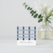 Blue Pset Home Designer Vierkante Visitekaartje (Staand voorkant)