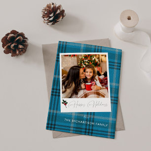 Blue Pset Instant Photo Prettige feestdagen