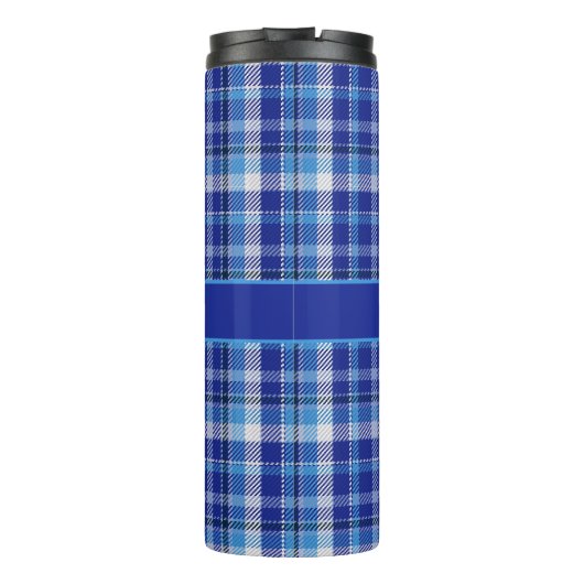 Blue Pset Monogram Thermal Tumbler Thermosbeker (Achterkant)