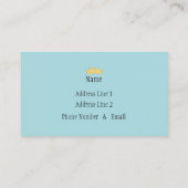 Blue Pset Personalized Princess Calling Card Visitekaartje (Achterkant)
