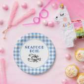Blue Pset Seafood Boil Party Papieren Bordje (Feest)