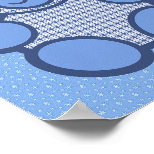 Blue Pset Teddy Bear Poster (Hoek)