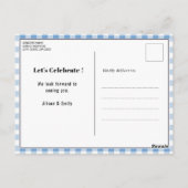 Blue Pset Vaderdag BBQ Party Invitation Briefkaart (Achterkant)