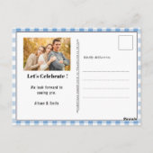 Blue Pset Vaderdag Photo BBQ Uitnodiging (Achterkant)