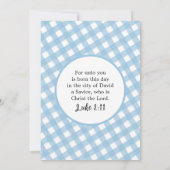 Blue Pset Wreate met Bow Kaart voor kerstfoto's (Achterkant)