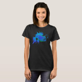 Blue Psychedelic Anglerfish Deep Sea Angler Fish T-shirt (Voorkant volledig)