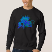 Blue Psychedelic Anglerfish  Deep Sea Angler Fish Trui (Voorkant)
