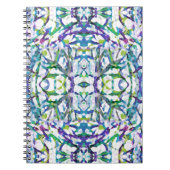 Blue Psychedelic Pattern Notitieboek (Voorkant)