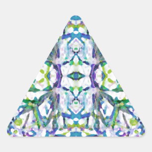 Blue Psychedelic Pattern Sticker