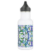 Blue Psychedelic Pattern Waterfles (Rechts)