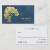 Blue Psychology Persoonlijk Counselor Benoeming Afsprakenkaartje (Voorkant / Achterkant)