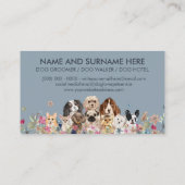 Blue Pug Chihuahua Corgi Poodle Bulldog Dogs Visitekaartje (Achterkant)