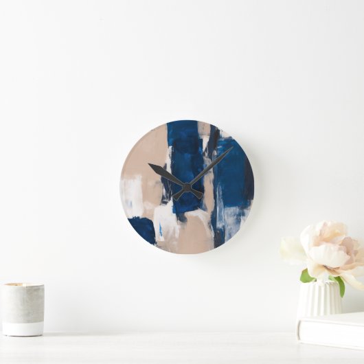 Blue Pulse of Stillness Ronde Klok (Huis)