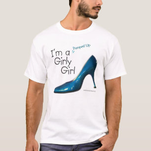 Blue Pumping Up Girly Girl T-shirt