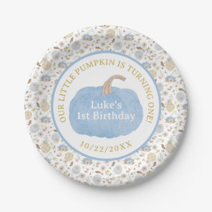 Blue Pumpkin 1st Birthday Paper Borden Papieren Bordje