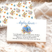 Blue Pumpkin Autumn Baby Shower Display Shower Informatiekaartje