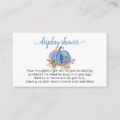 Blue Pumpkin Autumn Baby Shower Display Shower Informatiekaartje (Voorkant)