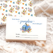 Blue Pumpkin Autumn How many Pumpkins Informatiekaartje