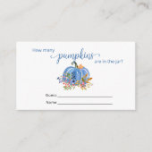 Blue Pumpkin Autumn How many Pumpkins Informatiekaartje (Voorkant)