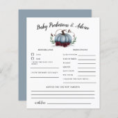 Blue Pumpkin Baby Predictions & Advice Kaart (Voorkant / Achterkant)