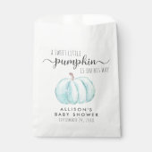 Blue Pumpkin Baby Shower Bedankt Bedankzakje (Voorkant)