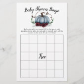 Blue Pumpkin Baby shower Bingo Game (Voorkant)