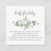 Blue Pumpkin Baby shower Boek Aanvraag Kaarten (Voorkant)