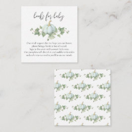 Blue Pumpkin Baby shower Boek Aanvraag Kaarten