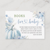 Blue Pumpkin Baby shower Boy Herfst Boeken voor Ba Informatiekaartje (Voorkant)