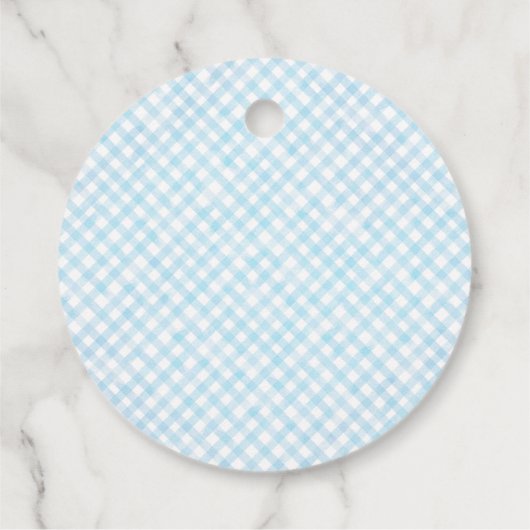 Blue Pumpkin Baby shower Dank u Bedankjes Labels (Achterkant)
