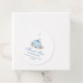 Blue Pumpkin Baby shower Dank u Bedankjes Labels (In situ)
