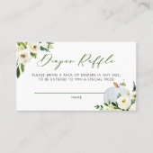 Blue Pumpkin Baby shower Diaper Raffle Game Card Plaatskaartje (Voorkant)