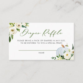 Blue Pumpkin Baby shower Diaper Raffle Game Card Plaatskaartje