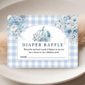 Blue Pumpkin Baby shower Herfst Luier Raffle Informatiekaartje