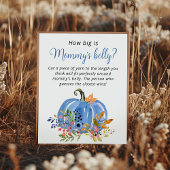 Blue Pumpkin Baby shower Hoe groot is de buik van  Poster