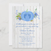 Blue Pumpkin Baby shower Invitation Kaart (Voorkant)