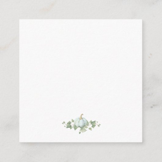 Blue Pumpkin-Baby showers boeken voor Baby Kaarten (Achterkant)