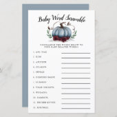 Blue Pumpkin Baby Word Scramble Game (Voorkant / Achterkant)