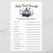 Blue Pumpkin Baby Word Scramble Game (Voorkant)