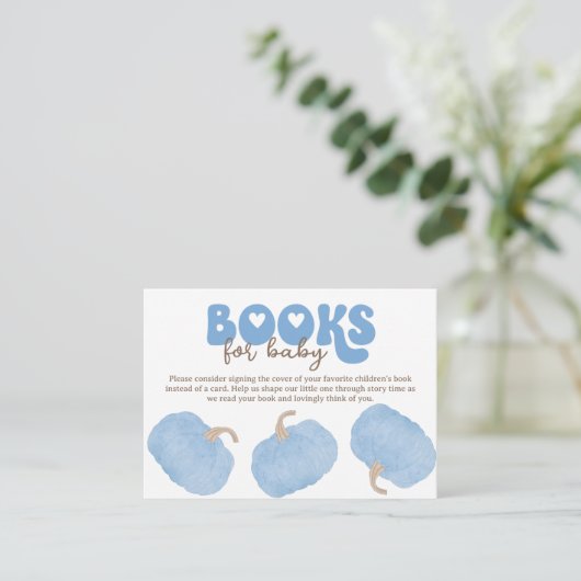 Blue Pumpkin Boeken voor Baby Enclosure Kaart (Staand voorkant)