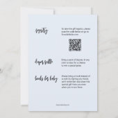 Blue Pumpkin Boy Baby shower alles in één Kaart (Achterkant)