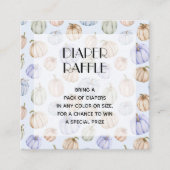 Blue Pumpkin Boy Baby shower Diaper Raffle Informatiekaartje (Voorkant)