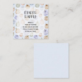 Blue Pumpkin Boy Baby shower Diaper Raffle Informatiekaartje