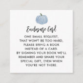 Blue Pumpkin Boy Baby shower Informatiekaartje (Voorkant)