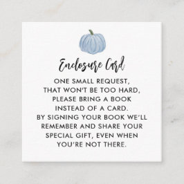 Blue Pumpkin Boy Baby shower Informatiekaartje