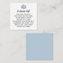Blue Pumpkin Boy Baby shower Informatiekaartje