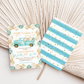 Blue Pumpkin Boy Baby shower Kaart