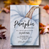 Blue Pumpkin Boy Baby shower Kaart