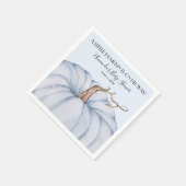 Blue Pumpkin Boy Baby shower Servet (Hoek)