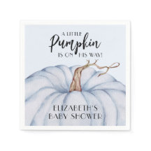 Blue Pumpkin Boy Herfst Baby shower